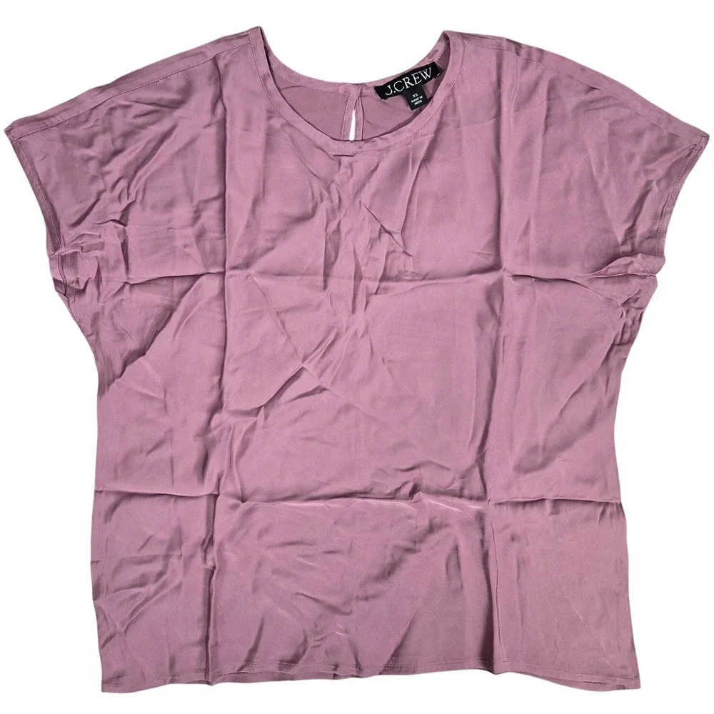J. Crew Drapey T-shirt top Smokey‎ Orchid XS NWT